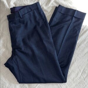 INCOTEX Dress Pants Men 36x30 Navy Blue Wool Slacks Slowear Classic Fit